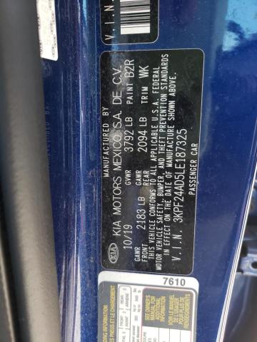 Photo 10 from auction – 2020 KIA FORTE FE with VIN 3KPF24AD5LE187325