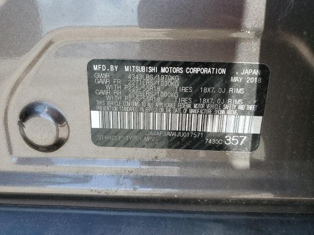 Photo 10 from auction – 2018 MITSUBISHI OUTLANDER with VIN JA4AP3AW4JU017571