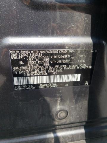 Photo 10 from auction – 2016 TOYOTA RAV4 XLE with VIN 2T3RFREV6GW458646