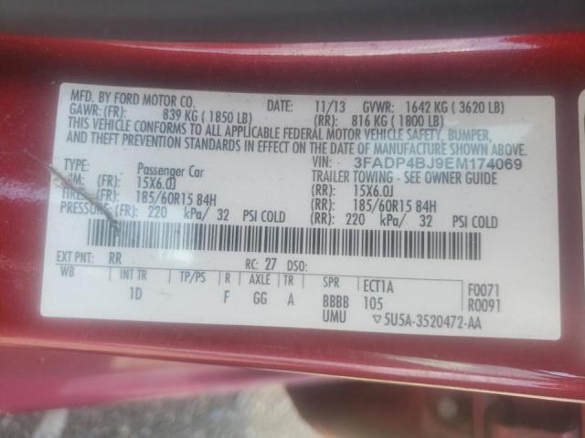 Photo 10 from auction – 2014 FORD FIESTA SE with VIN 3FADP4BJ9EM174069