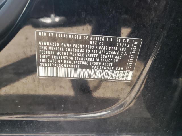 Photo 10 from auction – 2012 VOLKSWAGEN JETTA TDI with VIN 3VWLL7AJ2CM463387