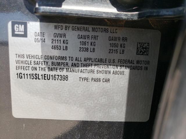 Photo 10 from auction – 2014 CHEVROLET IMPALA LT with VIN 1G1115SL1EU167398