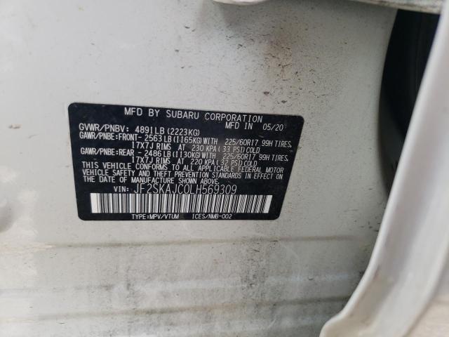 Photo 10 from auction – 2020 SUBARU FORESTER P with VIN JF2SKAJC0LH569309
