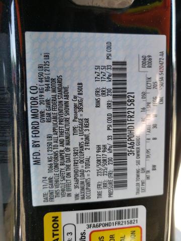 Photo 10 from auction – 2015 FORD FUSION SE with VIN 3FA6P0HD1FR215821