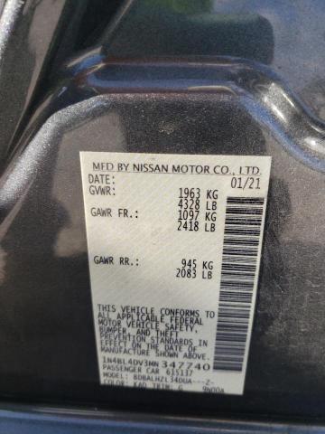 Photo 10 from auction – 2021 NISSAN ALTIMA SV with VIN 1N4BL4DV3MN347740
