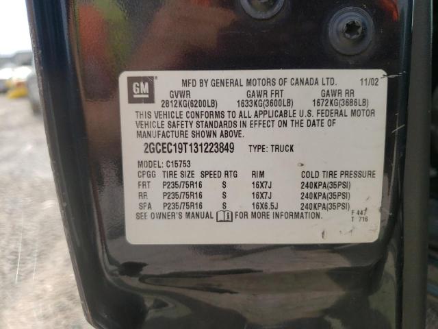 Photo 10 from auction – 2003 CHEVROLET SILVERADO with VIN 2GCEC19T131223849