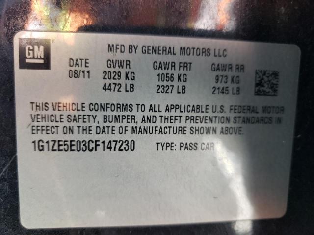 Photo 10 from auction – 2012 CHEVROLET MALIBU LTZ with VIN 1G1ZE5E03CF147230