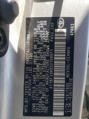 Photo 10 from auction – 2005 TOYOTA CAMRY LE with VIN 4T1BF32K65U109971
