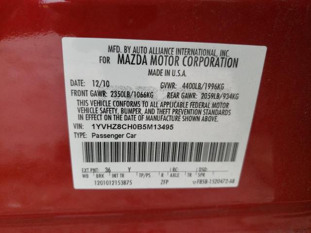 Photo 10 from auction – 2011 MAZDA 6 I with VIN 1YVHZ8CH0B5M13495