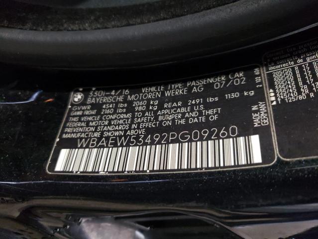 Photo 10 from auction – 2002 BMW 330 XI with VIN WBAEW53492PG09260