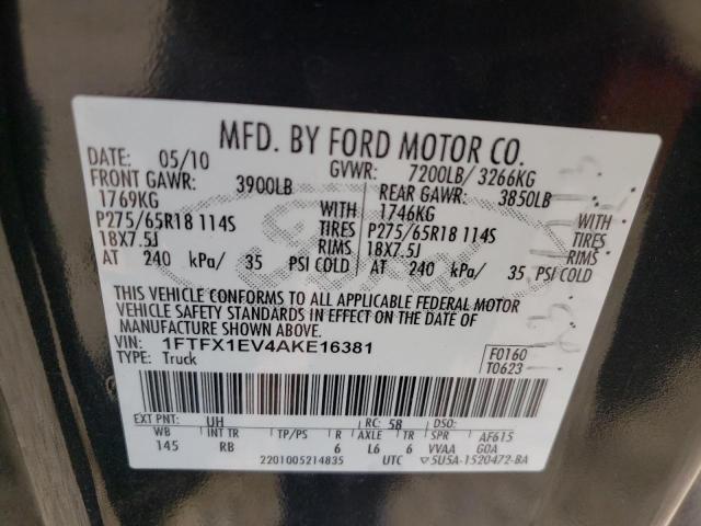 Photo 10 from auction – 2010 FORD F-150 with VIN 1FTFX1EV4AKE16381