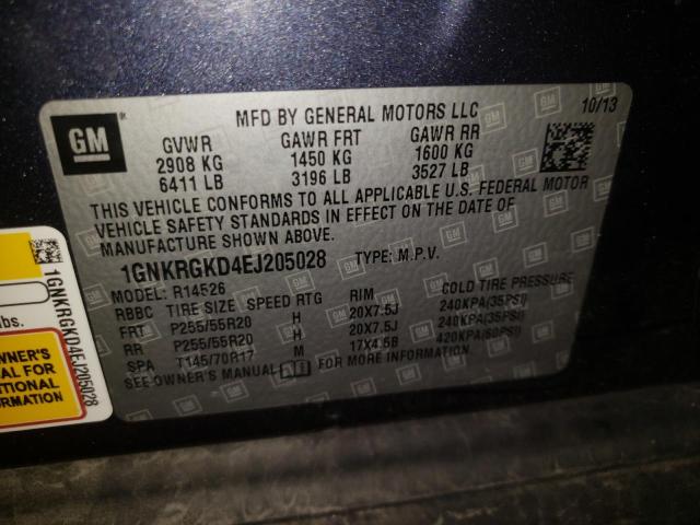Photo 10 from auction – 2014 CHEVROLET TRAVERSE L with VIN 1GNKRGKD4EJ205028