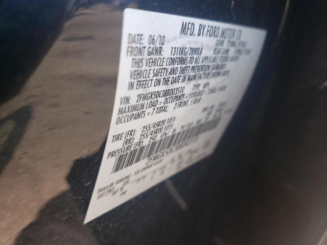 Photo 10 from auction – 2011 FORD FLEX LIMIT with VIN 2FMGK5DC3BBD03510