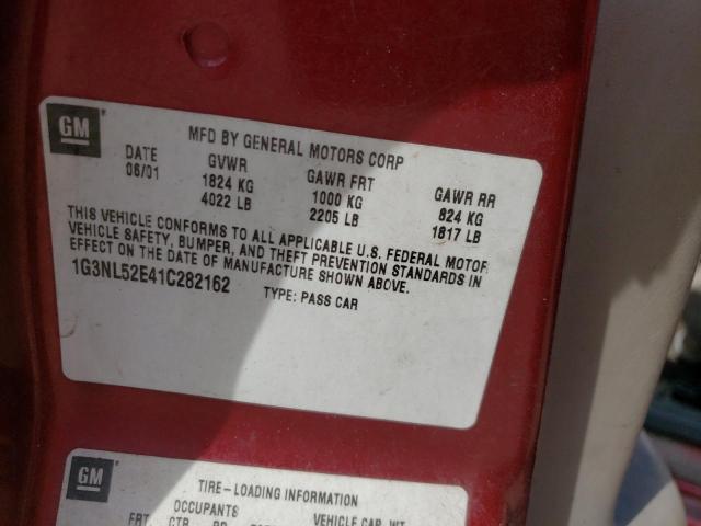 Photo 10 from auction – 2001 OLDSMOBILE ALERO GL with VIN 1G3NL52E41C282162