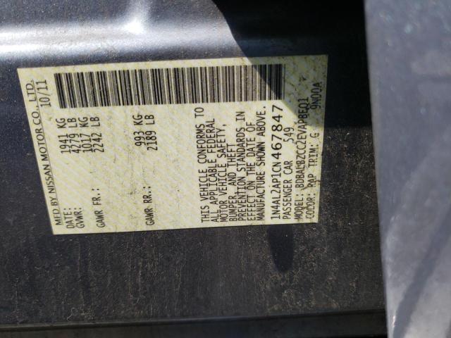 Photo 10 from auction – 2012 NISSAN ALTIMA BAS with VIN 1N4AL2AP1CN467847