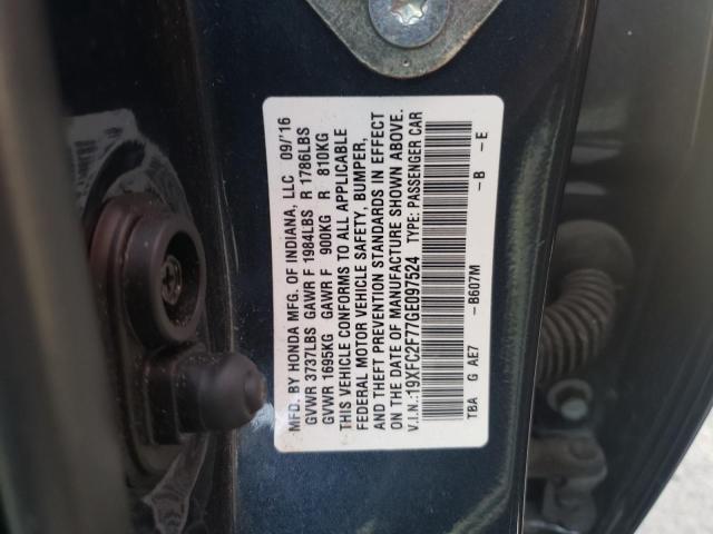 Photo 10 from auction – 2016 HONDA CIVIC EX with VIN 19XFC2F77GE097524