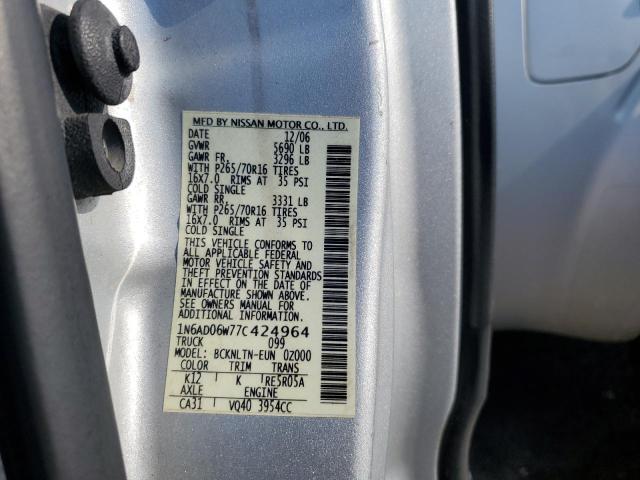 Photo 10 from auction – 2007 NISSAN FRONTIER K with VIN 1N6AD06W77C424964