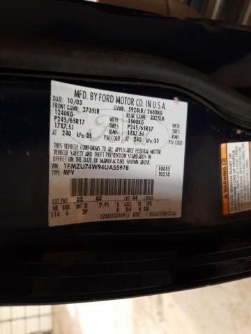 Photo 10 from auction – 2004 FORD EXPLORER E with VIN 1FMZU74W94UA55978