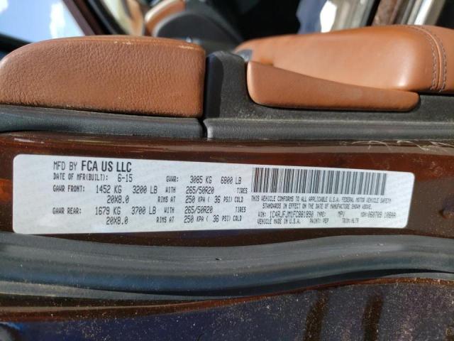Photo 10 from auction – 2015 JEEP GRAND CHER with VIN 1C4RJFJM1FC881890