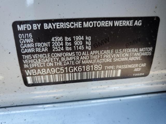 Photo 10 from auction – 2016 BMW 320 I with VIN WBA8A9C51GK618189