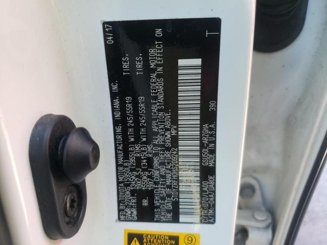 Foto 10 de la subasta – 2017 TOYOTA HIGHLANDER con VIN 5TDYZRFH0HS209242