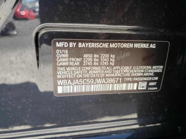 Photo 10 from auction – 2018 BMW 530 I with VIN WBAJA5C59JWA38671