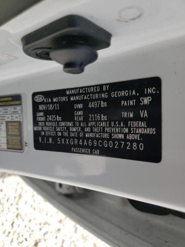 Photo 10 from auction – 2012 KIA OPTIMA SX with VIN 5XXGR4A69CG027280
