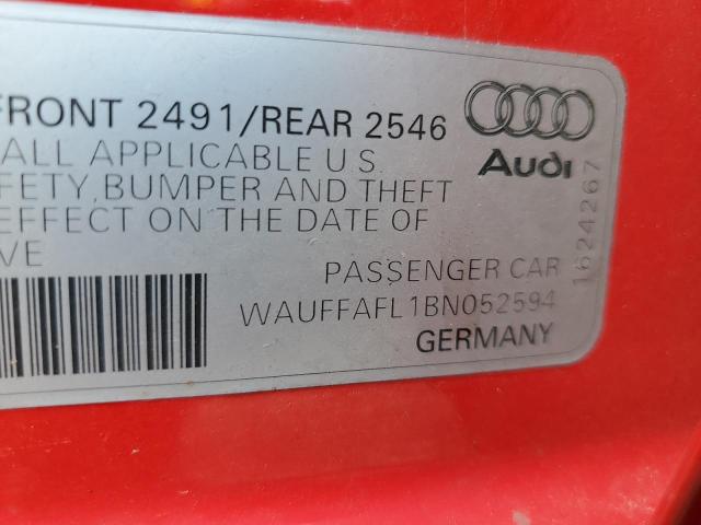 Photo 10 from auction – 2011 AUDI A4 PREMIUM with VIN WAUFFAFL1BN052594
