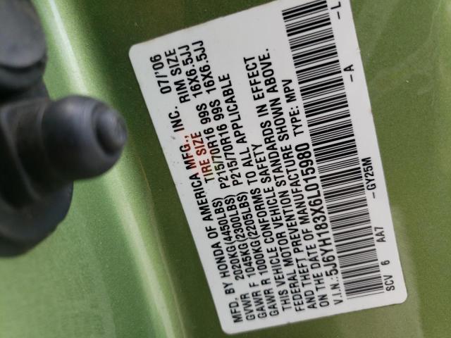 Photo 10 from auction – 2006 HONDA ELEMENT LX with VIN 5J6YH183X6L015980