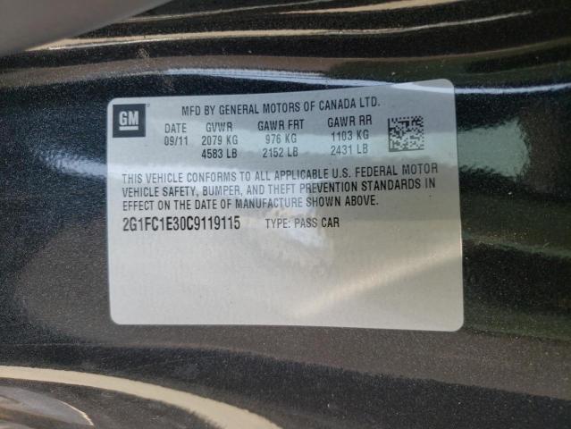 Photo 10 from auction – 2012 CHEVROLET CAMARO LT with VIN 2G1FC1E30C9119115