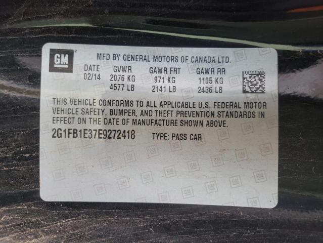 Photo 10 from auction – 2014 CHEVROLET CAMARO LT with VIN 2G1FB1E37E9272418