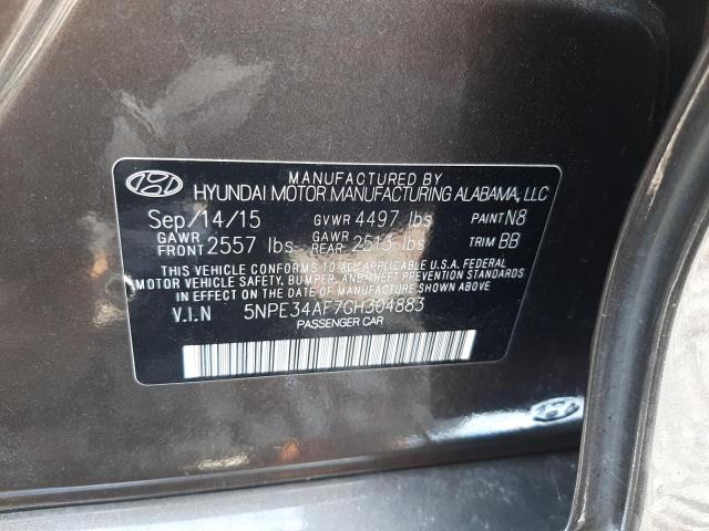 Photo 10 from auction – 2016 HYUNDAI SONATA SPO with VIN 5NPE34AF7GH304883