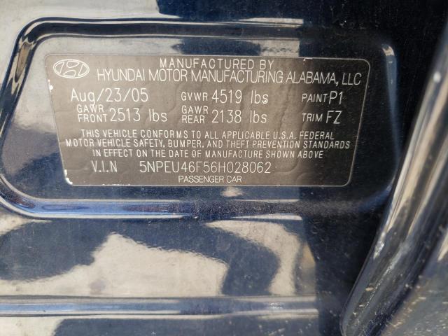 Photo 10 from auction – 2006 HYUNDAI SONATA GLS with VIN 5NPEU46F56H028062