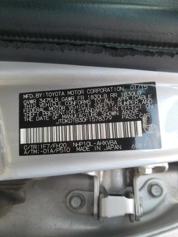 Photo 10 from auction – 2015 TOYOTA PRIUS C with VIN JTDKDTB30F1578379