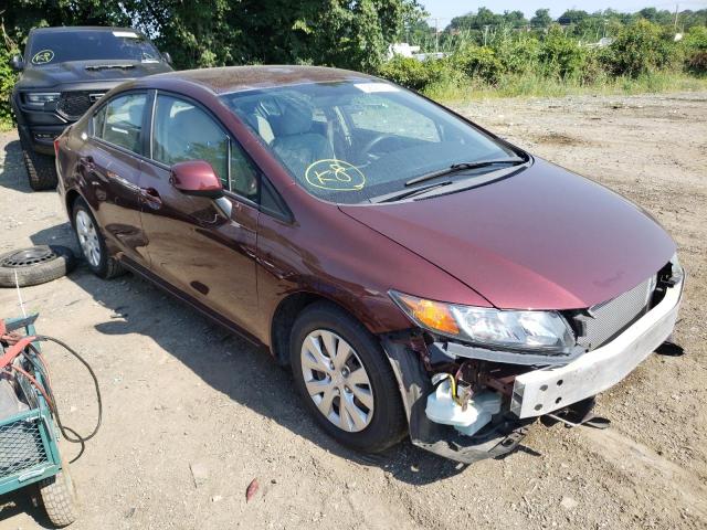 HONDA CIVIC LX 2012 with VIN 19XFB2F57CE349543 - Photo from auction