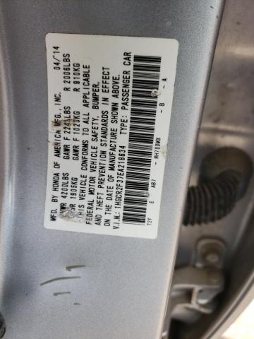 Photo 10 from auction – 2014 HONDA ACCORD LX with VIN 1HGCR2F37EA218634