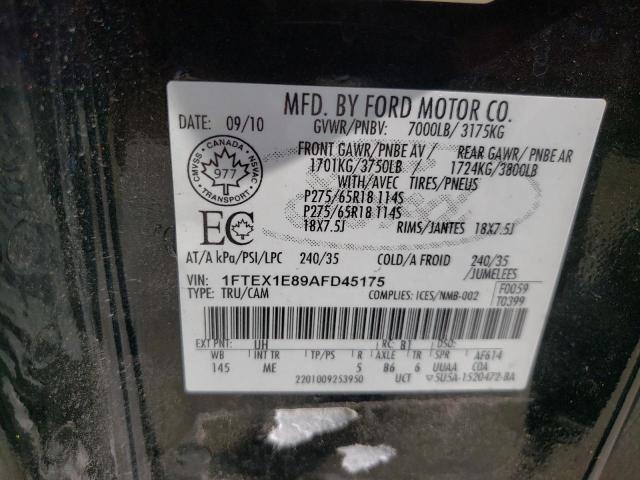 Photo 10 from auction – 2010 FORD F150 SUPER with VIN 1FTEX1E89AFD45175