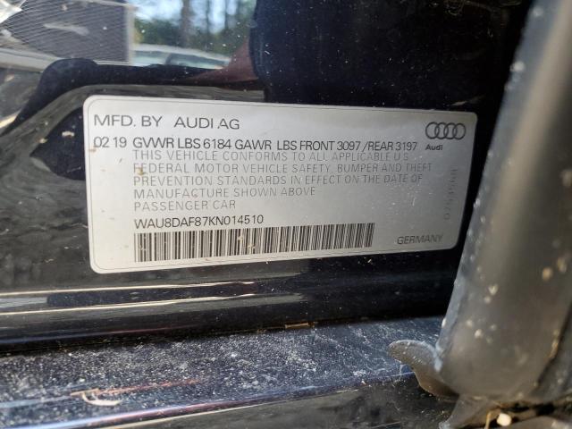 Photo 10 from auction – 2019 AUDI A8 L with VIN WAU8DAF87KN014510