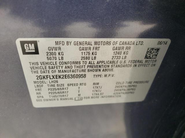 Photo 10 from auction – 2014 GMC TERRAIN SL with VIN 2GKFLXEK2E6360958
