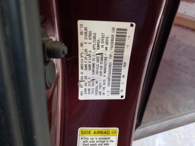 Photo 10 from auction – 2010 ACURA TL with VIN 19UUA8F22AA020821