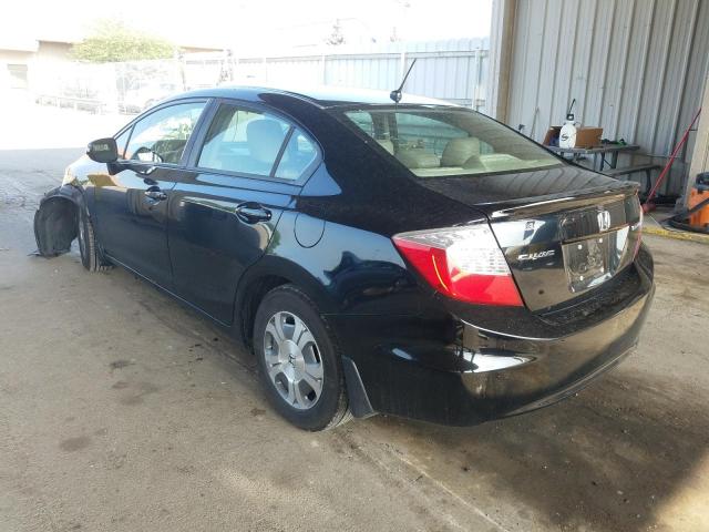 Photo 3 from auction – 2012 HONDA CIVIC HYBR with VIN JHMFB4F32CS004670