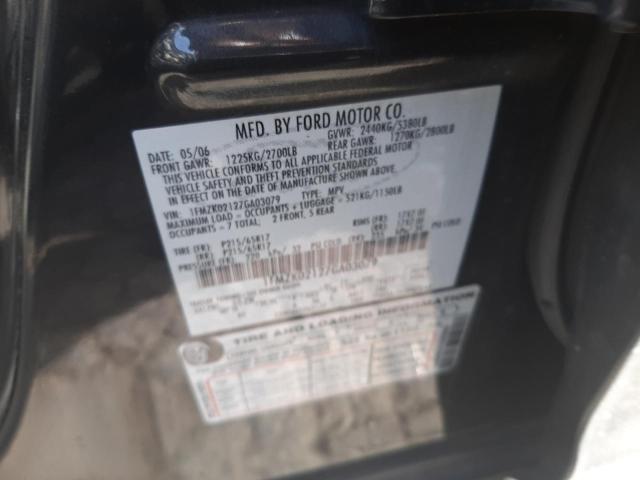 Photo 10 from auction – 2007 FORD FREESTYLE with VIN 1FMZK02127GA03079