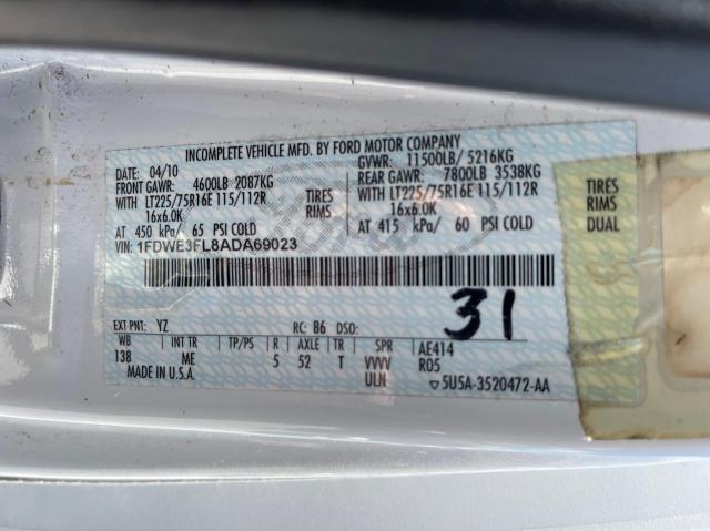Photo 10 from auction – 2010 FORD ECONOLINE with VIN 1FDWE3FL8ADA69023