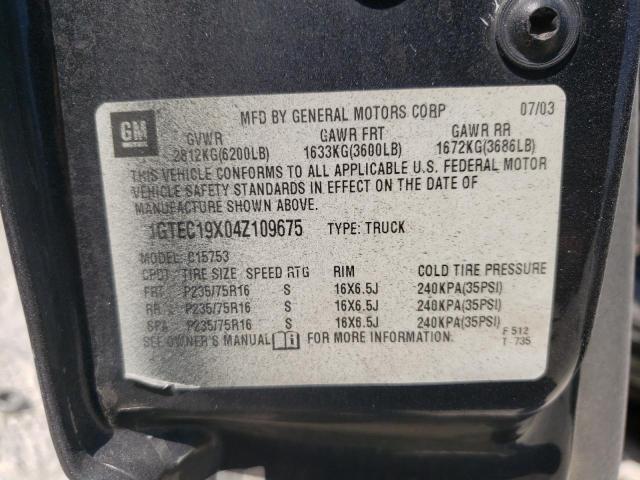 Photo 10 from auction – 2004 GMC NEW SIERRA with VIN 1GTEC19X04Z109675