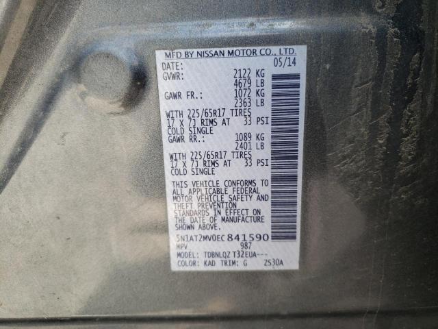 Photo 10 from auction – 2014 NISSAN ROGUE S with VIN 5N1AT2MV0EC841590