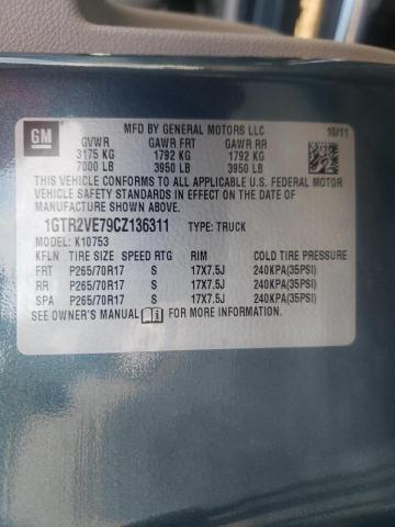 Photo 10 from auction – 2012 GMC SIERRA K15 with VIN 1GTR2VE79CZ136311
