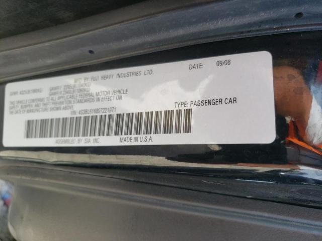 Photo 10 from auction – 2009 SUBARU LEGACY 2.5 with VIN 4S3BL616897221971