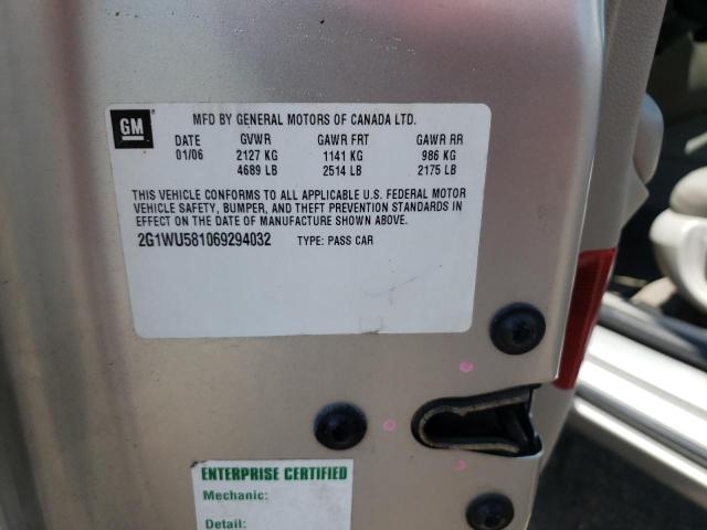 Photo 10 from auction – 2006 CHEVROLET IMPALA LTZ with VIN 2G1WU581069294032