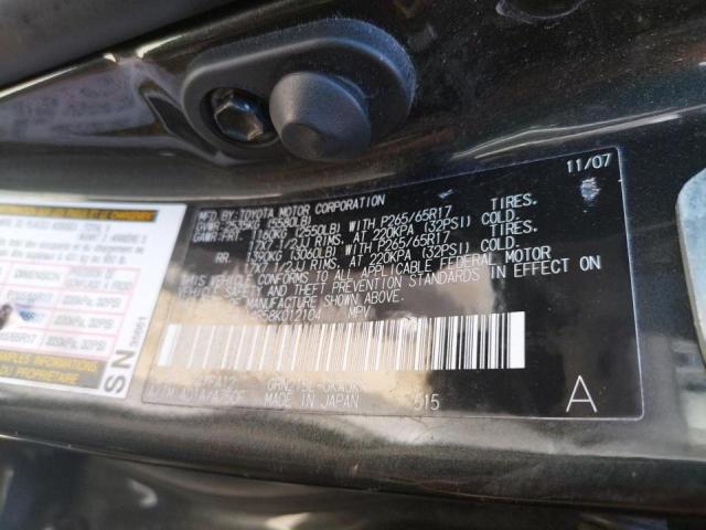 Photo 10 from auction – 2008 TOYOTA 4RUNNER SR with VIN JTEBU14R58K012104