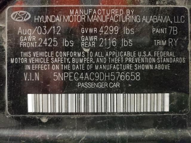 Photo 10 from auction – 2013 HYUNDAI SONATA SE with VIN 5NPEC4AC9DH576658